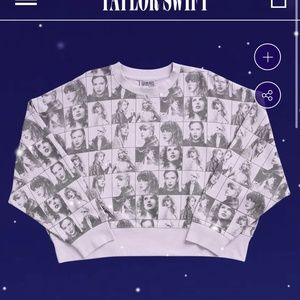 Taylor Swift Lavender Eras Crop Sweatshirt (L)